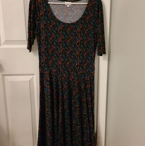 Lularoe Nicole Dress - Key Print